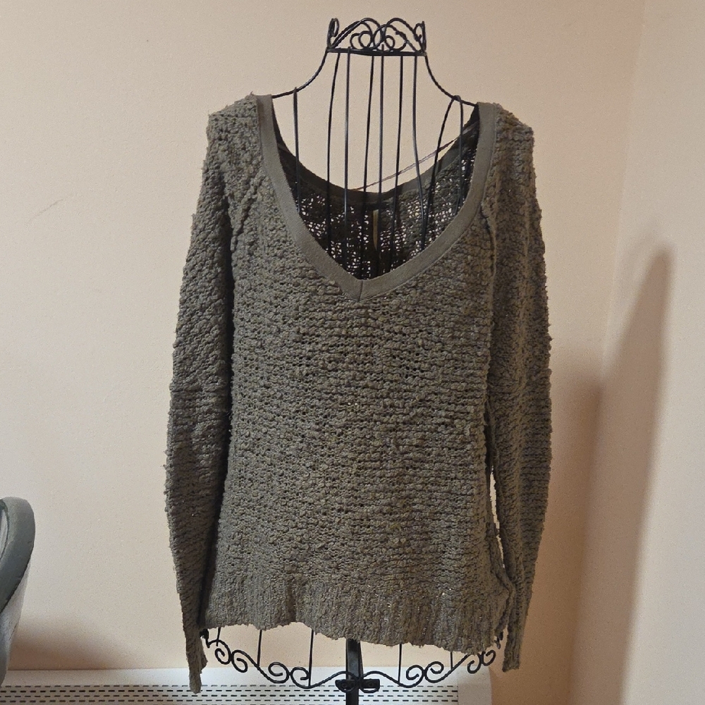 Free People chenelle ocersized Olive Sweater Size XS